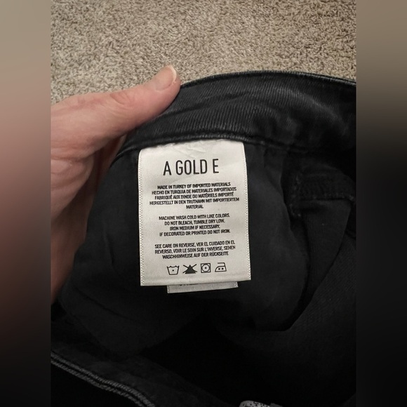 AGOLDE Chloe Low Rise Slim Jean Sz 25 Chelsea Washed Black - Picture 10 of 11